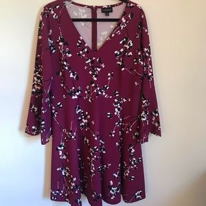 Lane Bryant Floral Purple Dress